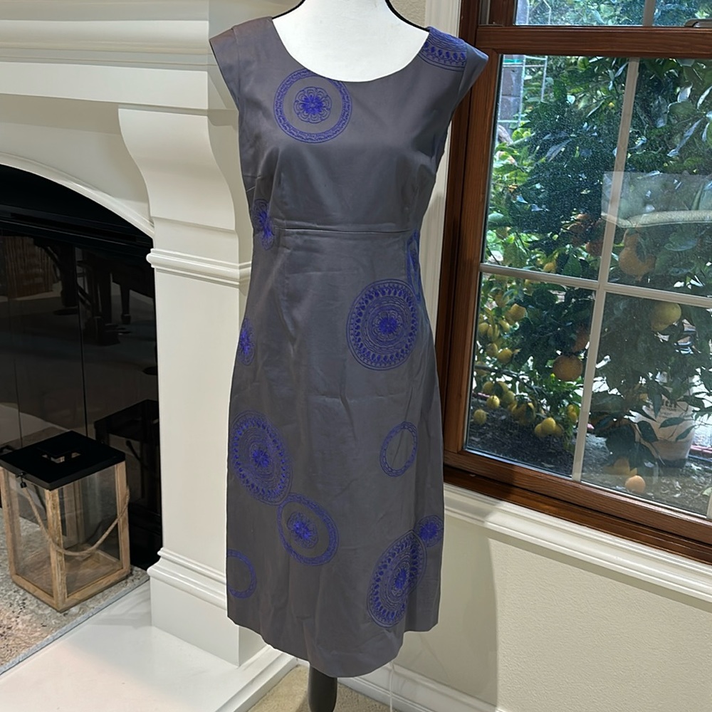 Boden Embroidered Shift Dress Beautiful! 8 Long
